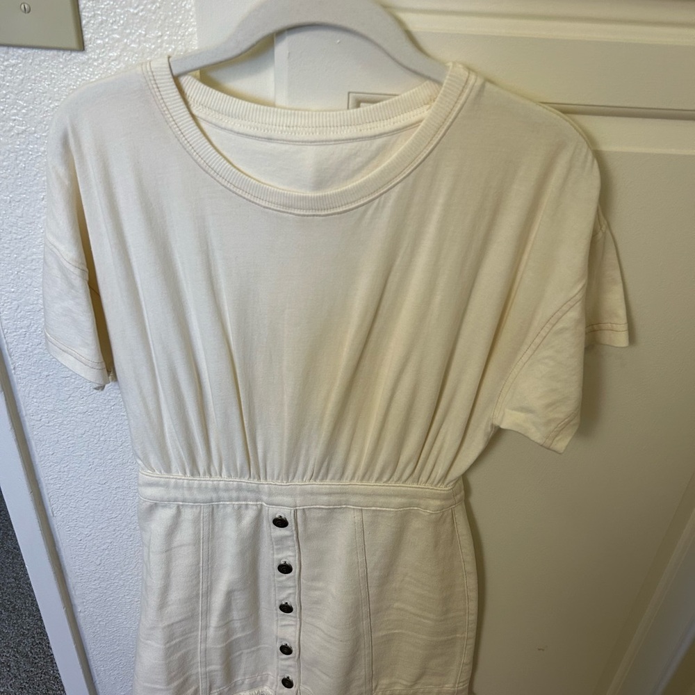 Anthropologie Pilcro Denim Dress in cream